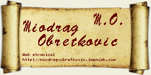 Miodrag Obretković vizit kartica